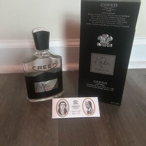 Creed Aventus Fragrance with Black and Silver Accents